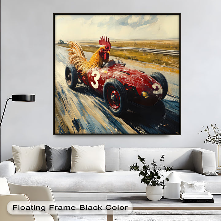 Rooster Racer – Car Canvas Print