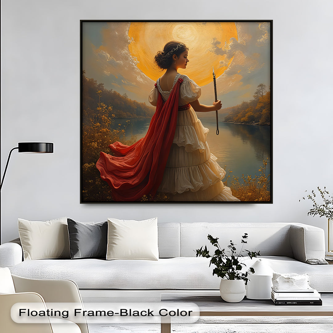 Sunlit Goddess – Mythological Fantasy Canvas Wall Art | Canvas Artwork