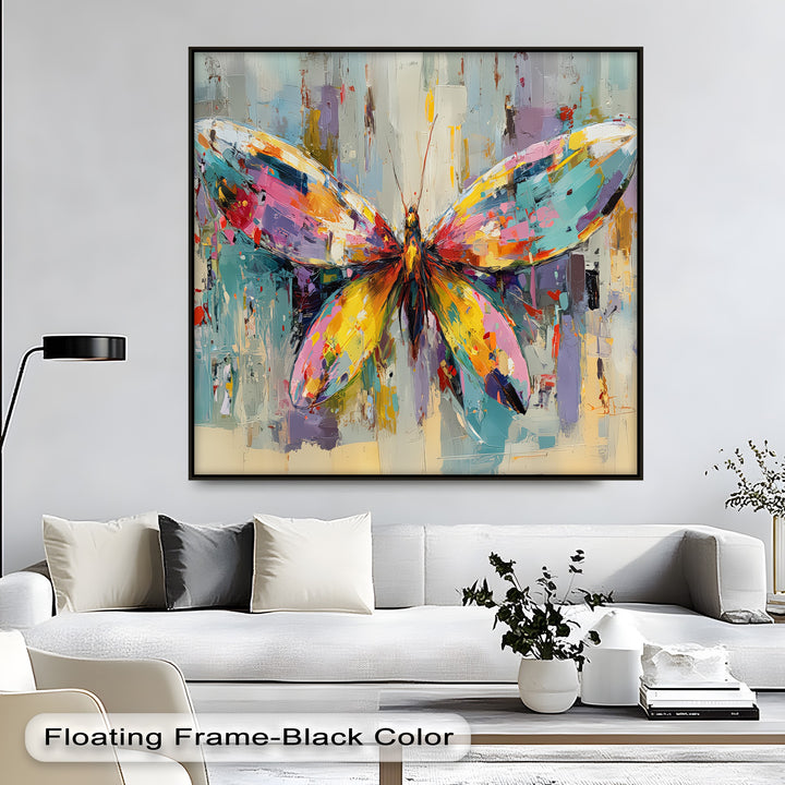 Radiant Transformation – Abstract Butterfly Canvas Print