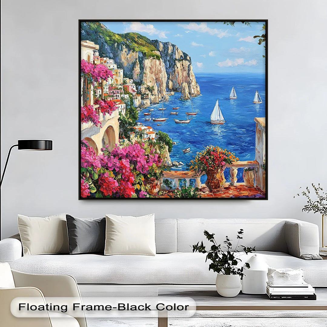 Capri Dreamscape – Mediterranean Coastline Canvas Print - MyPhotoStation
