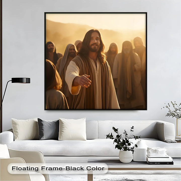 Come, Follow Me – Jesus Calling to the Crowd Canvas Print - MyPhotoStation
