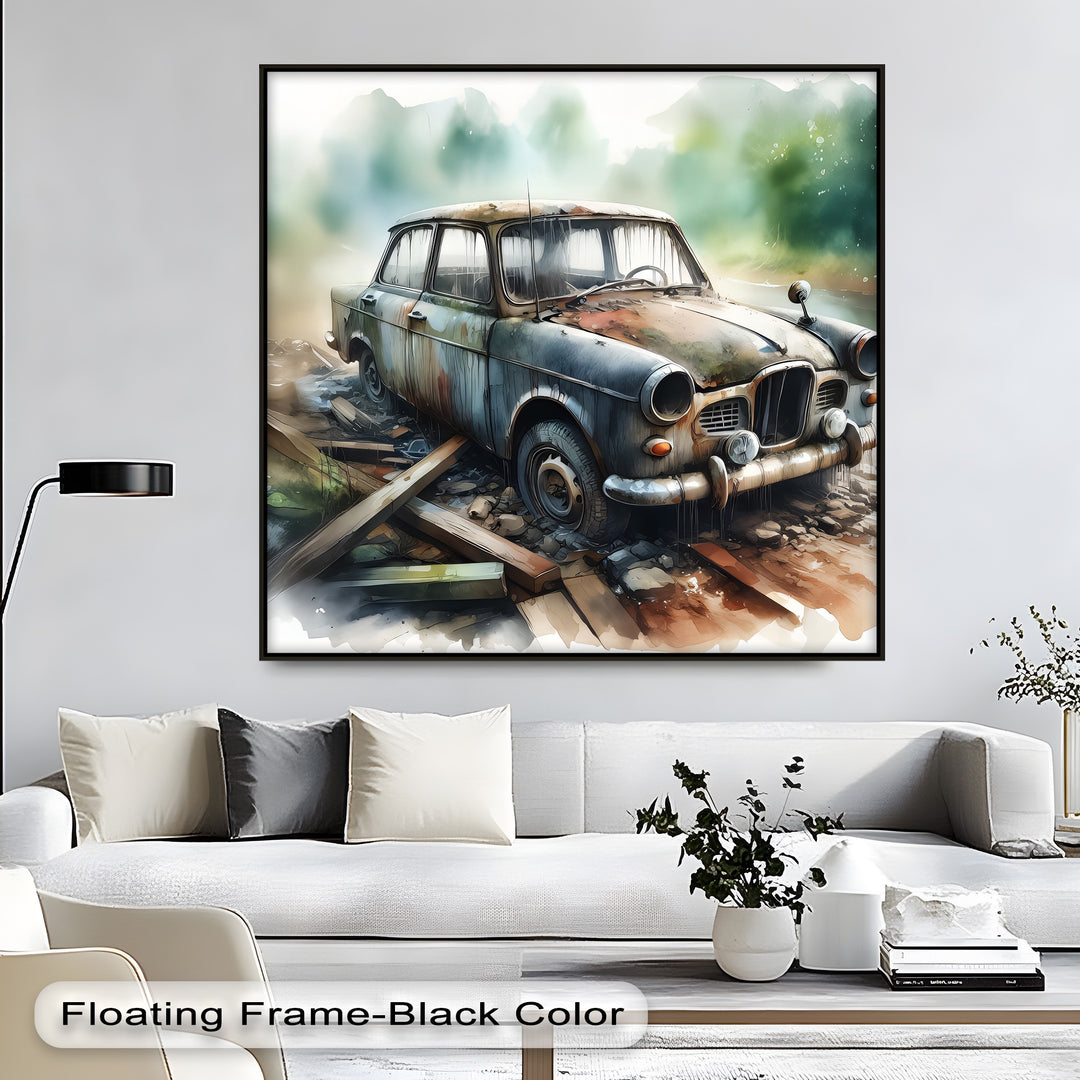 Abandoned Vintage Car – Car Canvas Print