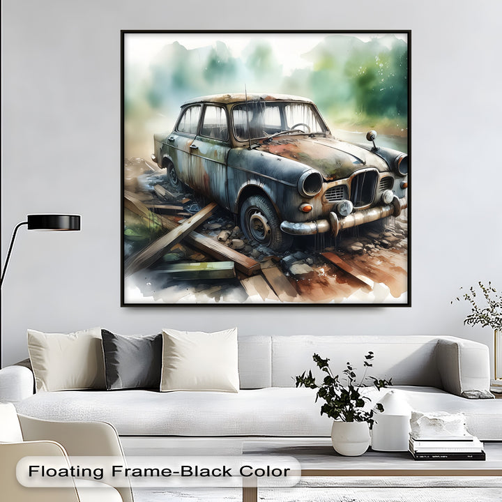 Abandoned Vintage Car – Car Canvas Print