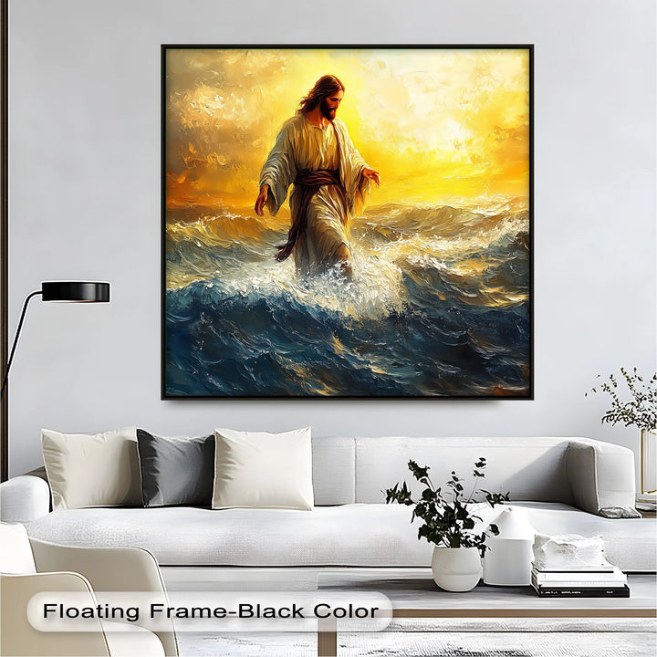 Walking on Faith – Jesus on the Water Canvas Print - MyPhotoStation