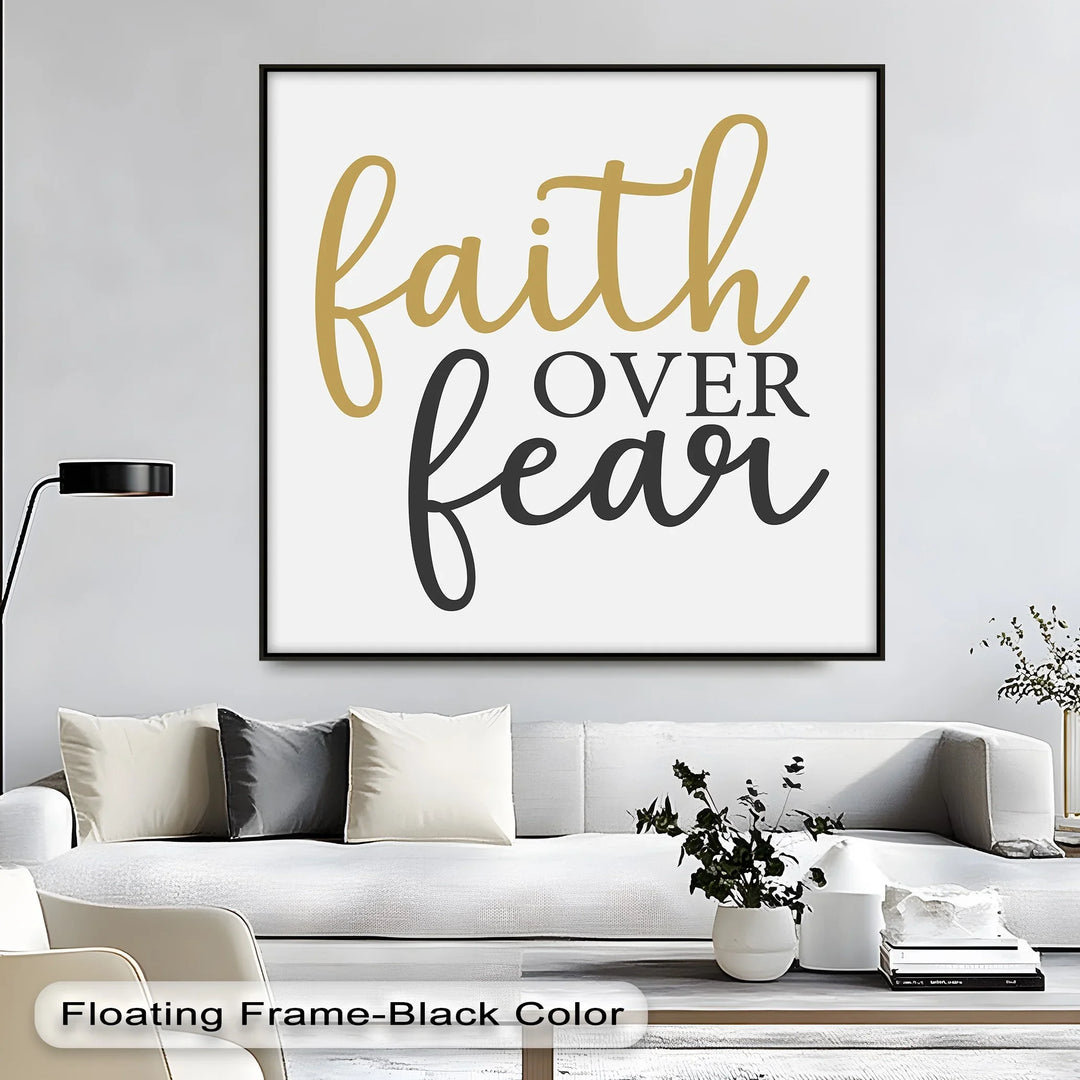 Inspirational wall art design in black and gold tones


