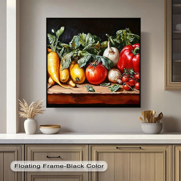 Farm-Fresh Harvest – Rustic Vegetable Still Life Kitchen Canvas Prints - MyPhotoStation