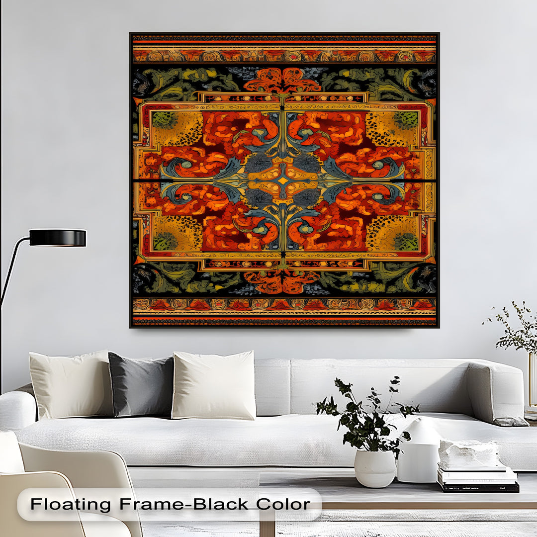 Ornate Floral Elegance – Persian Canvas Print