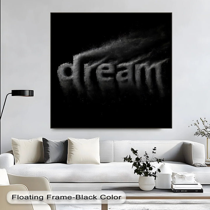 DREAM – Smoky Typographic Canvas Print