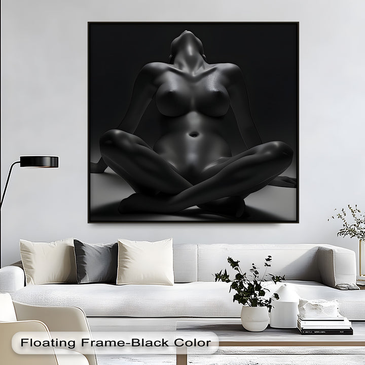 Liquid Obsidian – Erotic Abstract Nude Canvas Wall Art | Canvas Artwork