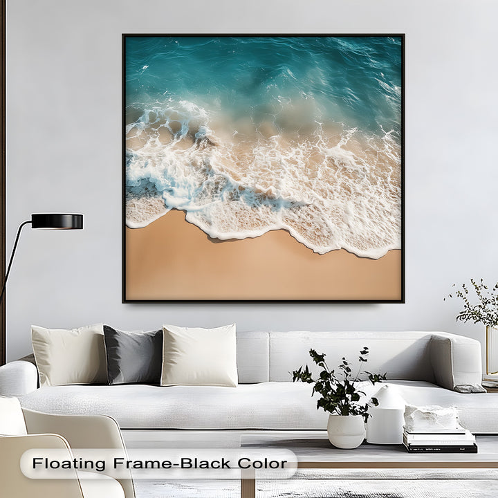 Designed for lovers of sea-inspired interiors, this coastal canvas wall art offers a harmonious balance of color, texture, and movement.

