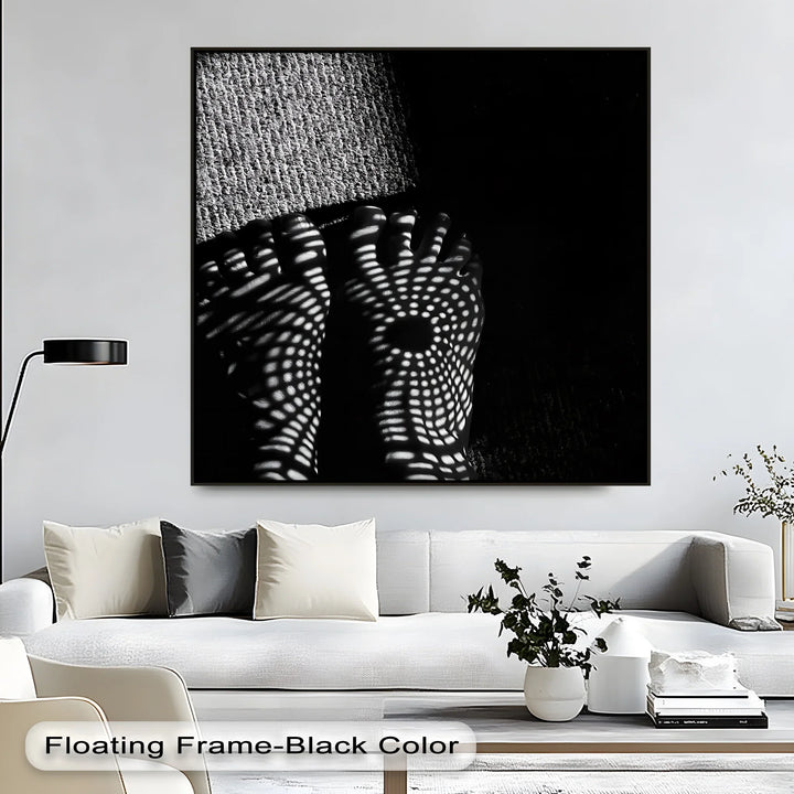 Light and Pattern – Abstract Black and White Canvas Print - MyPhotoStation