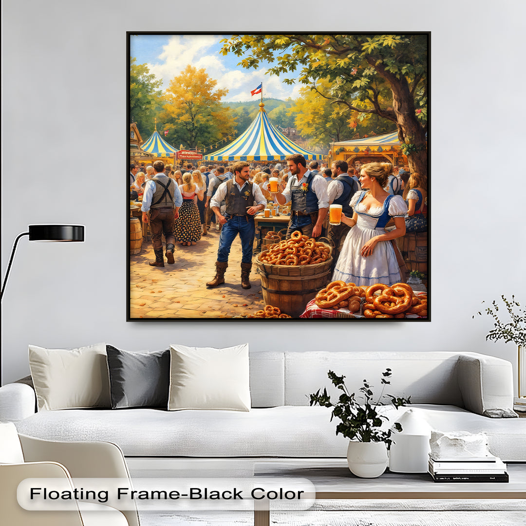 Oktoberfest Celebration – Bavarian Beer Festival Canvas Wall Art | Canvas Art