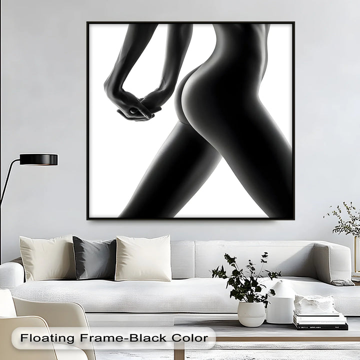 Form in Light – Minimalist Female Silhouette Canvas Print - MyPhotoStation