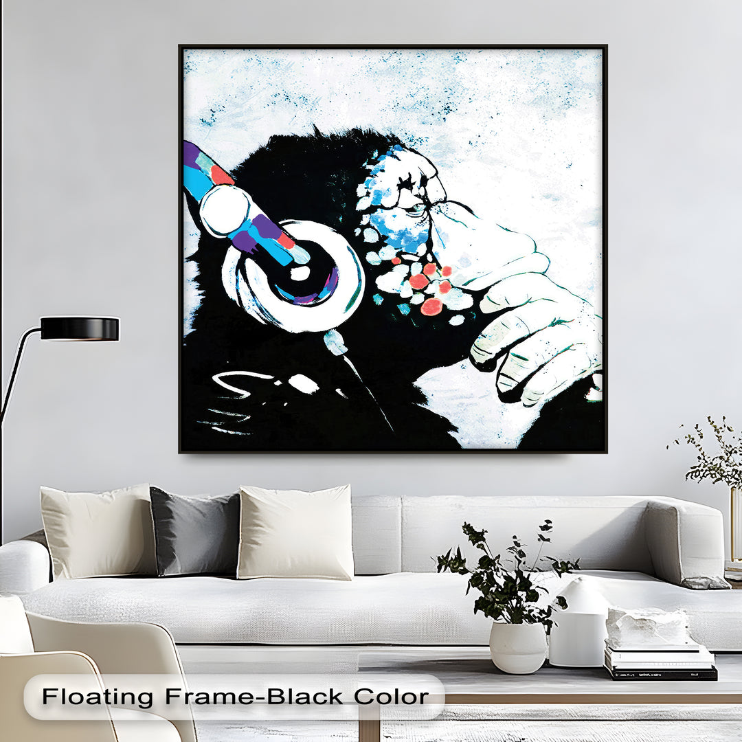 Listening Ape – Banksy Street Art Canvas Print