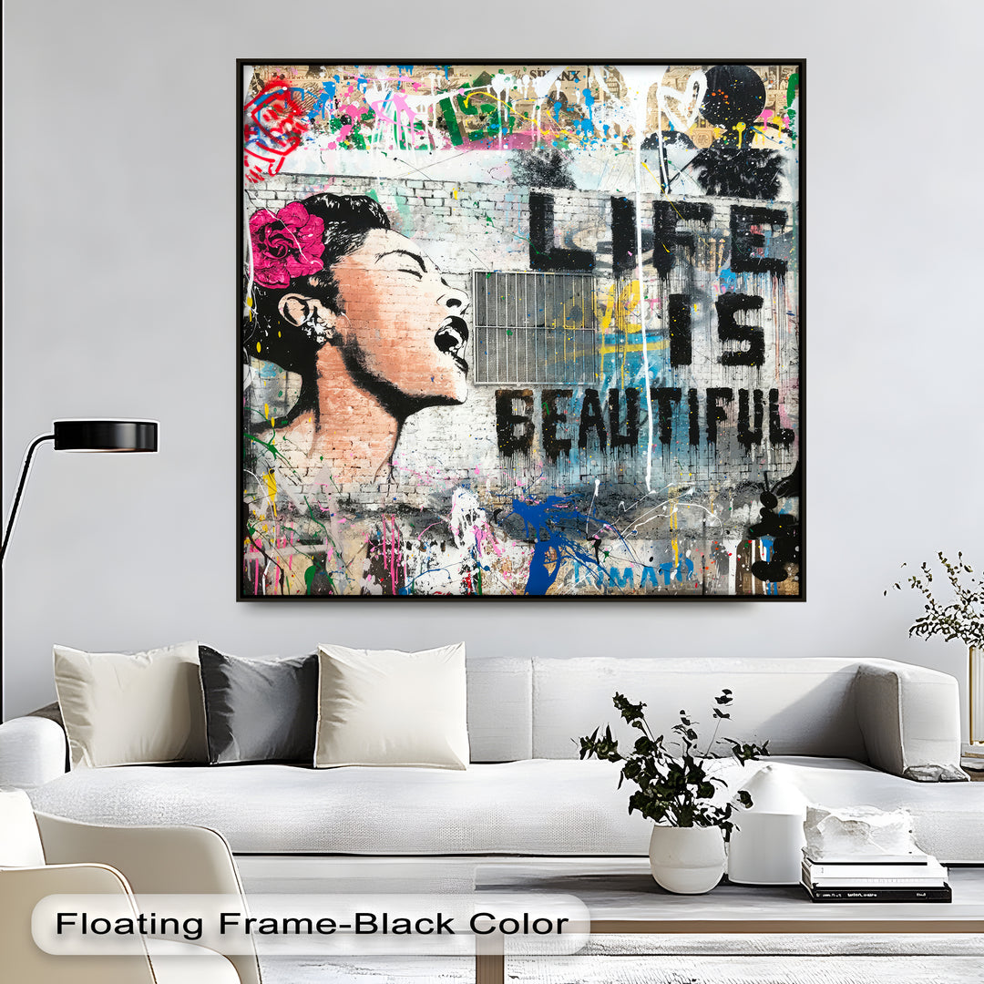 Amalfi Citrus Escape – Stampa su tela con aranceto mediterraneo