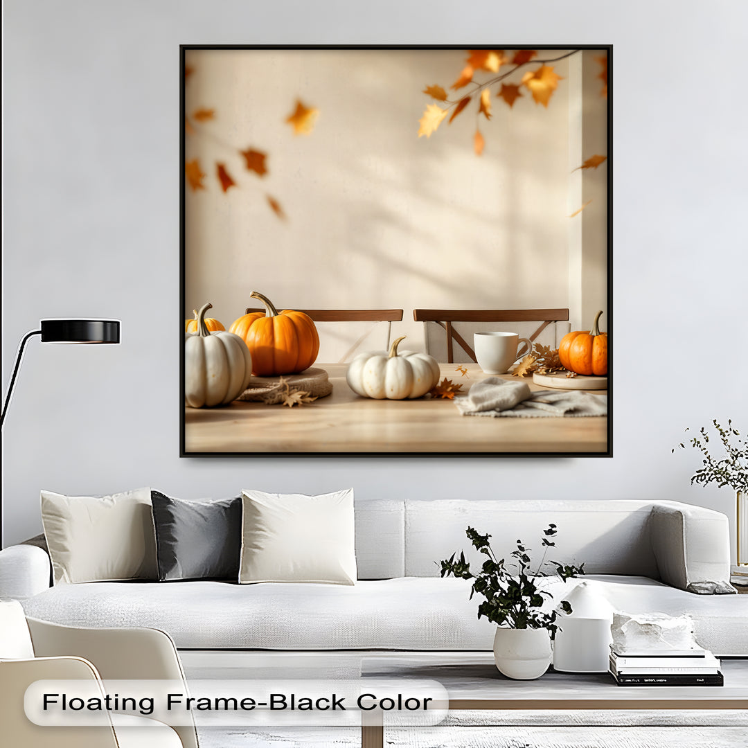 Autumn Serenity – Pumpkin Tabletop Canvas Wall Art | Canvas Artwork