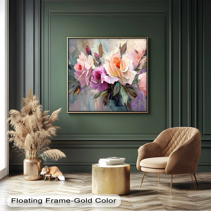 Romantic Rose Garden – Pink Floral Canvas Print - MyPhotoStation