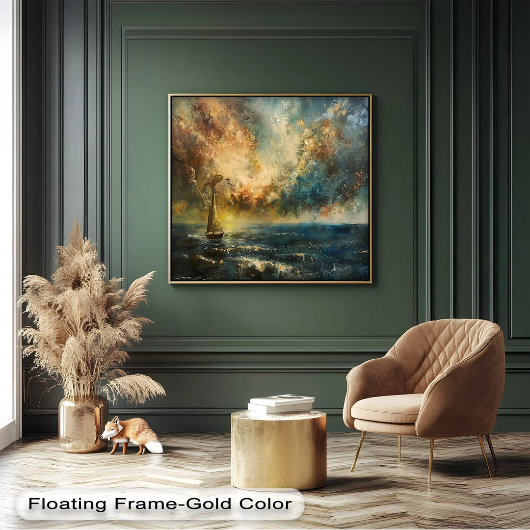 Stormlight Voyage – Dramatic Ocean Canvas Print - MyPhotoStation