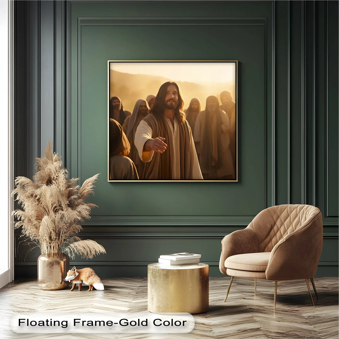 Come, Follow Me – Jesus Calling to the Crowd Canvas Print - MyPhotoStation