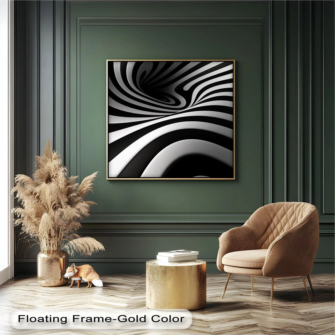 Monochrome Swirl – Dynamic Black & White Canvas Print - MyPhotoStation