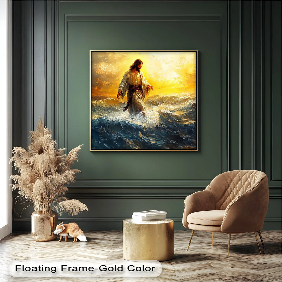 Walking on Faith – Jesus on the Water Canvas Print - MyPhotoStation