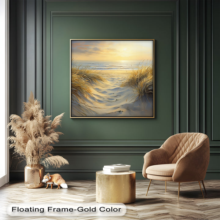 Bring the coast home with this golden horizon photo canvas or large canvas print.

