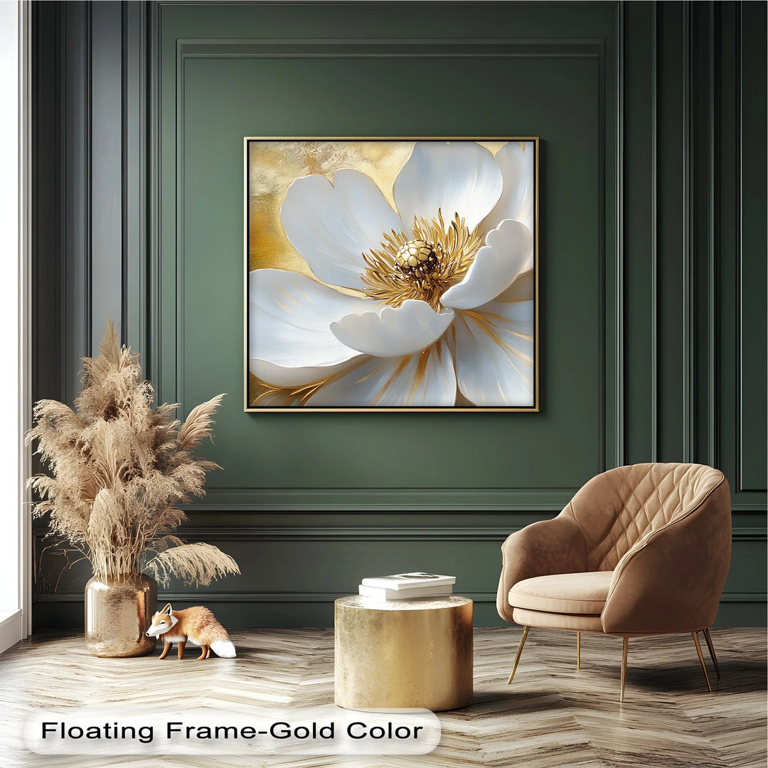 Floral Tranquility – elegant minimalist flower canvas print.

