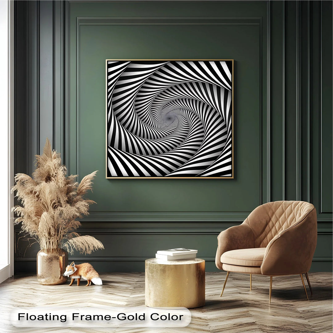 Twisting Vortex Illusion in Black & White – Canvas Print - MyPhotoStation