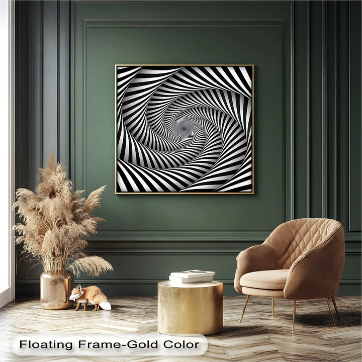 Twisting Vortex Illusion in Black & White – Canvas Print - MyPhotoStation