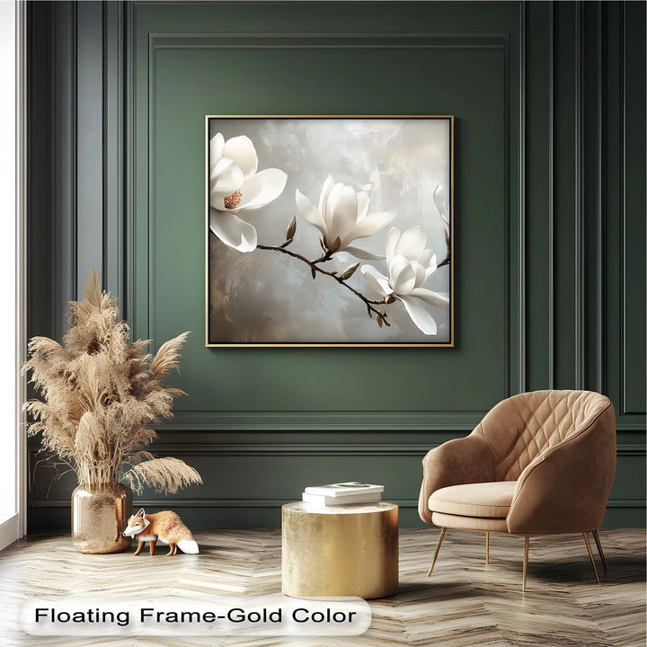 Serenity Magnolia – Elegant White Blossom Canvas Wall Art - MyPhotoStation
