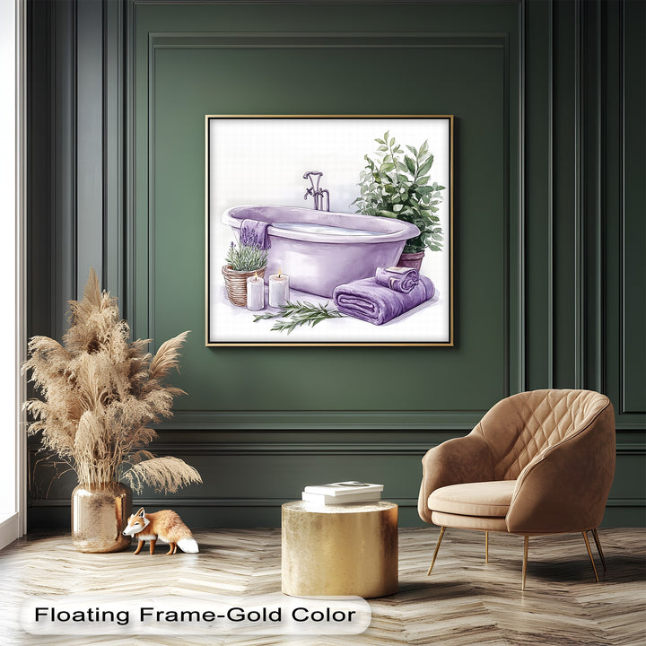 Featuring botanical details and a serene color palette, this spa bathroom wall art is the perfect addition to homes seeking a calm and modern aesthetic.

