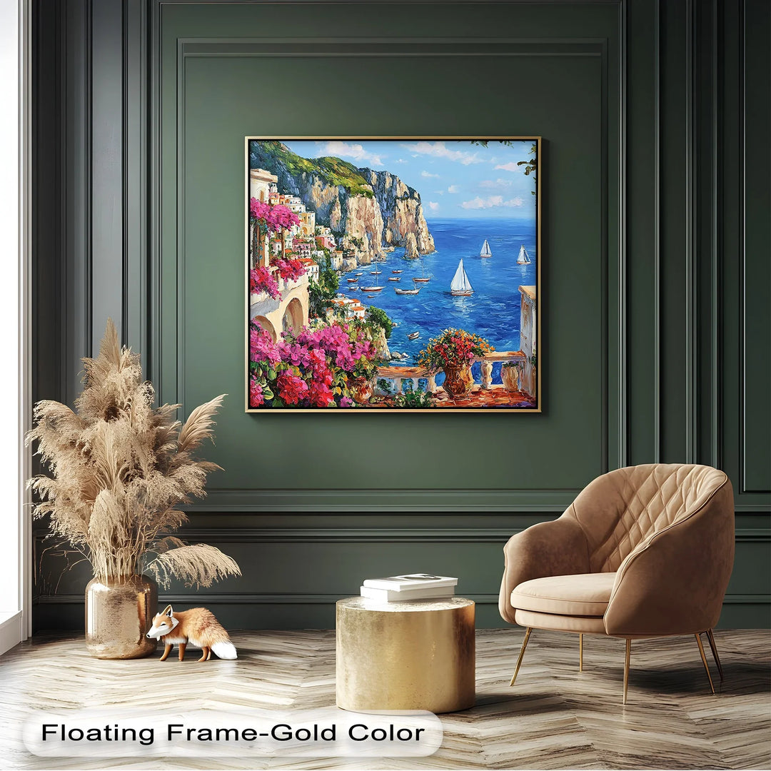 Capri Dreamscape – Mediterranean Coastline Canvas Print - MyPhotoStation
