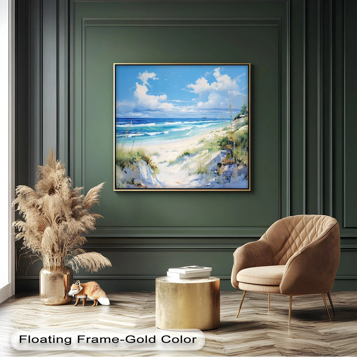 Coastal Calm – Tranquil Seaside Dunes Canvas Print - MyPhotoStation
