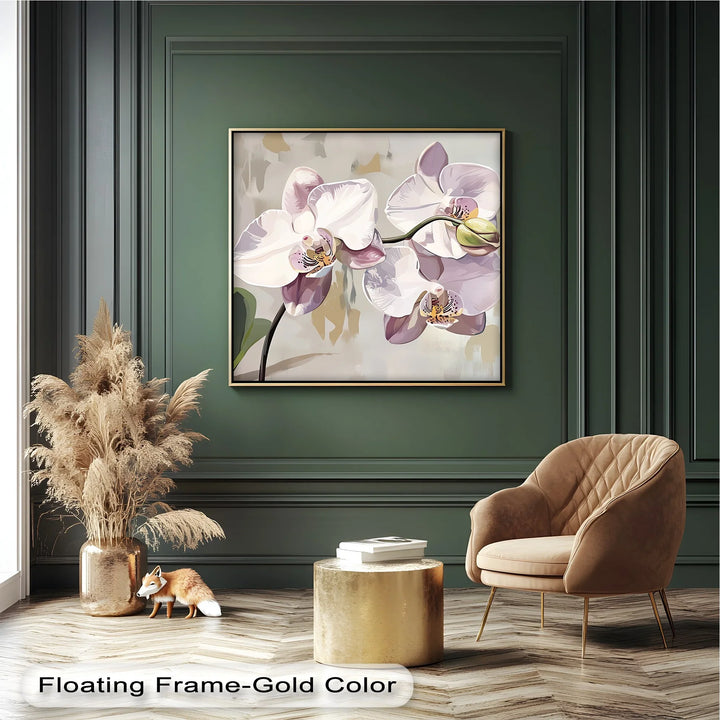 Orchid Grace – Soft White and Lavender Floral Canvas Wall Art - MyPhotoStation