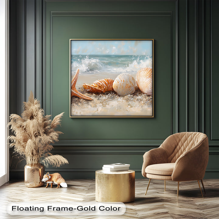Transform your walls with this custom beach-themed canvas painting.

