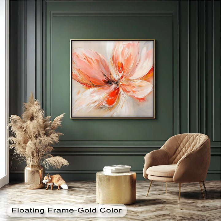 Radiant Petal Dance – expressive floral canvas for contemporary decor.

