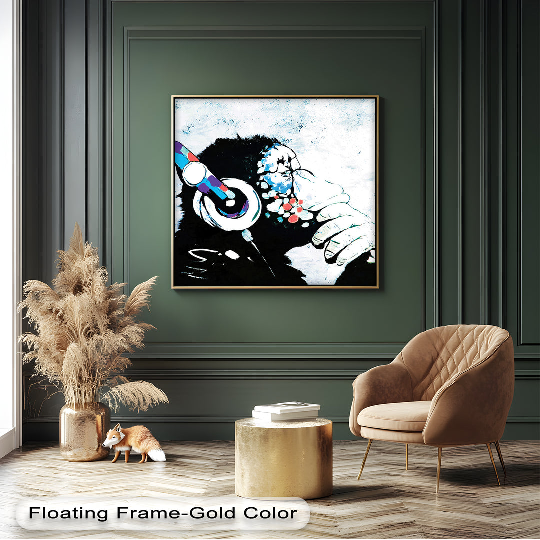 Listening Ape – Banksy Street Art Canvas Print