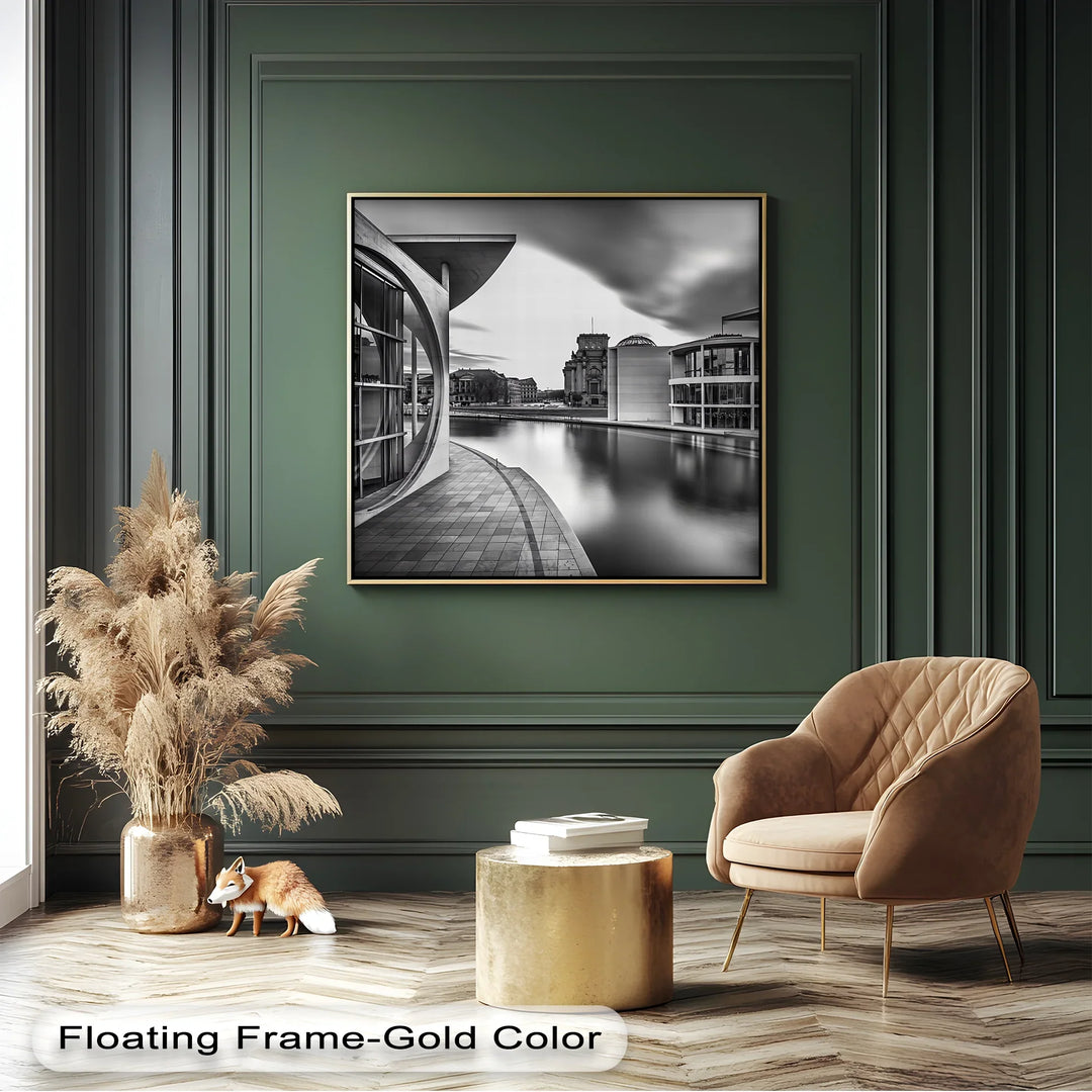 Modern Berlin Architecture – Black and White Canvas Print - MyPhotoStation