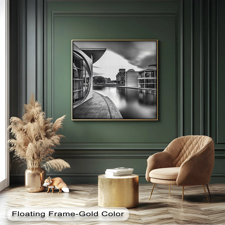 Modern Berlin Architecture – Black and White Canvas Print - MyPhotoStation