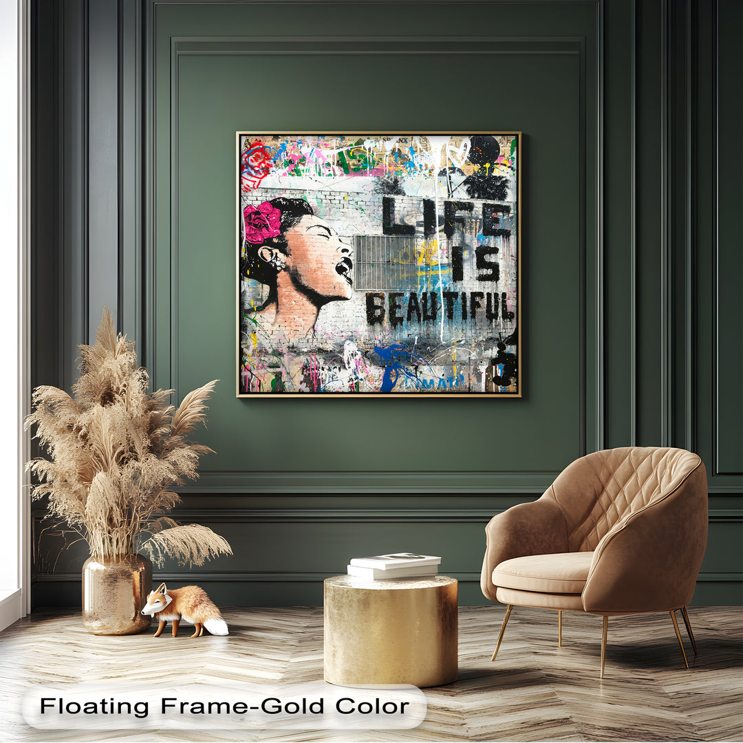 Amalfi Citrus Escape – Stampa su tela con aranceto mediterraneo