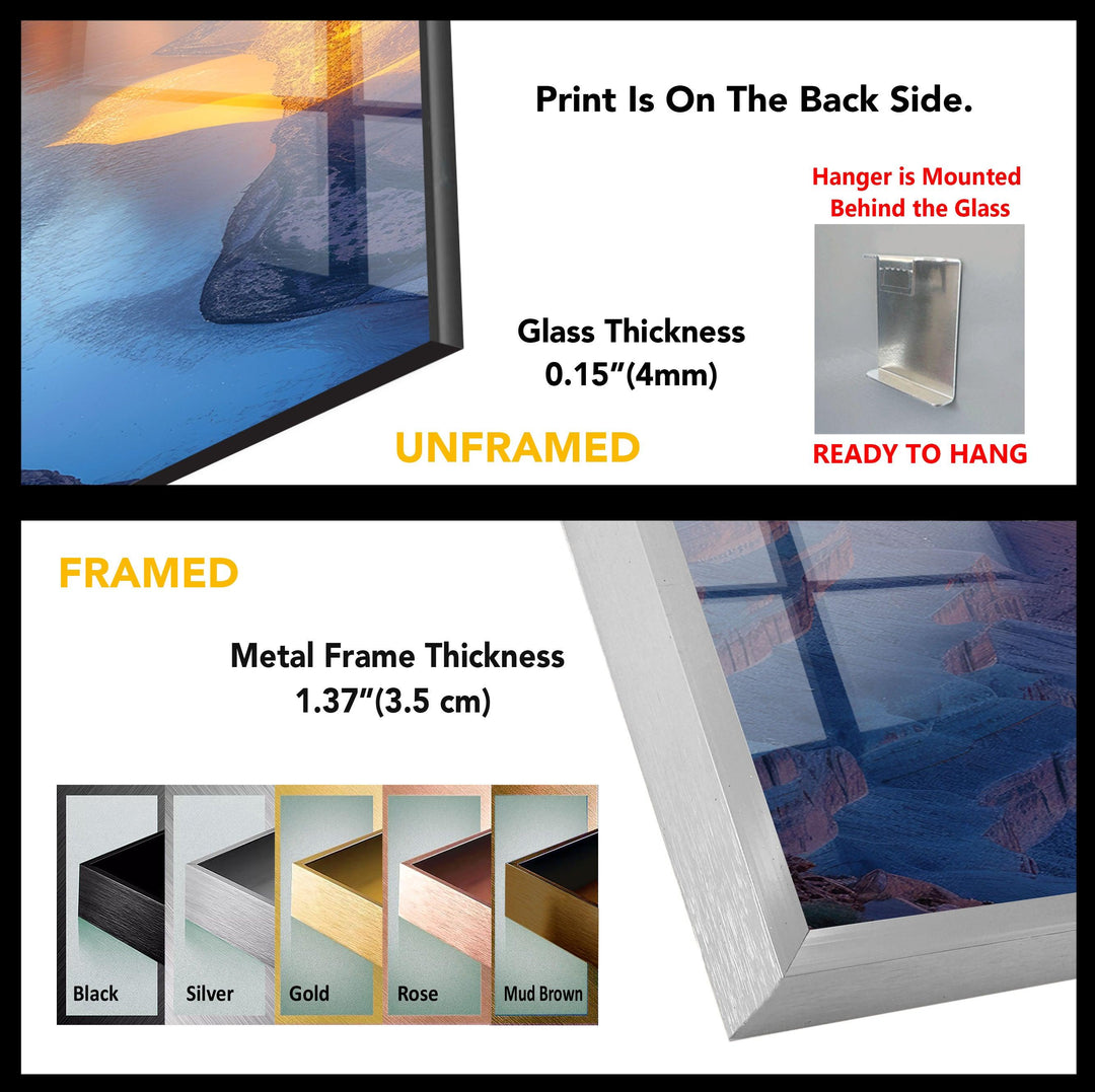 Grand Canyon Sunset Glass Wall Art: A Mesmerizing Canyon River View