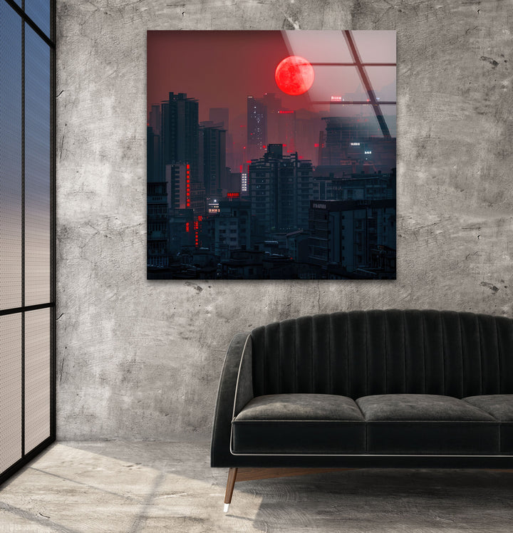 China Chongqing View Glass Wall Art, glass image printing, glass prints from photos