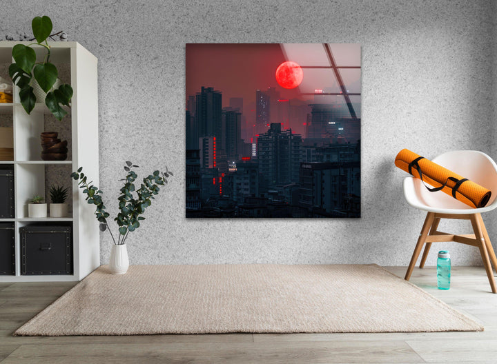 China Chongqing View Glass Wall Art, glass pictures for Wall, glass prints wall art