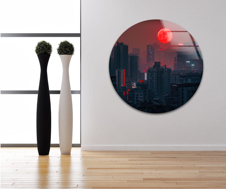 China Chongqing View Glass Wall Art, picture on glass wall art, photos printed on glass