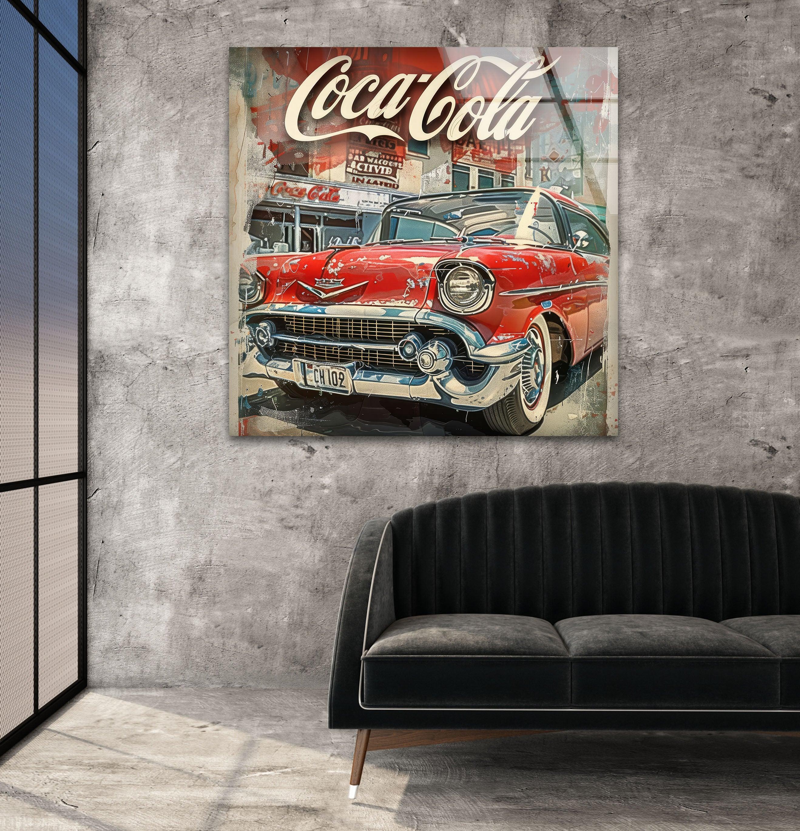 Vintage Coca-Cola Old Car Wall Art – Retro Classic – MyPhotoStation
