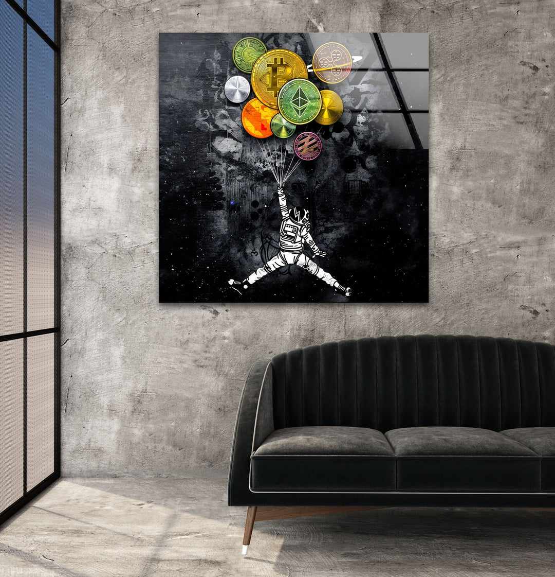 Crypto Balloon Glass Wall Art art glass wall art, glass wall art pictures

