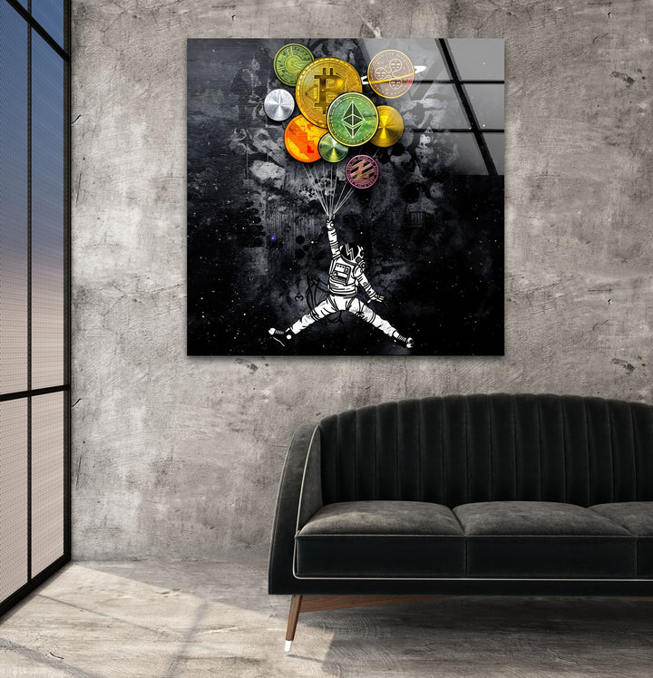 Crypto Balloon Glass Wall Art art glass wall art, glass wall art pictures
