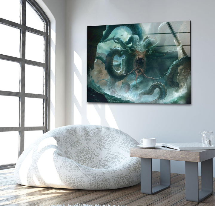 Cthulhu Der Krake Glaswandkunst