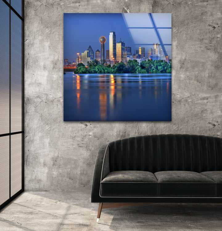 Dallas Skyline bei Nacht – Atemberaubende Stadtbild-Wandkunst