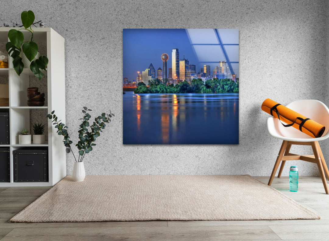 Dallas Skyline bei Nacht – Atemberaubende Stadtbild-Wandkunst